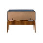 Hanah Home Vina Walnut Dark Blue - Juego de Mesa Extensible y Sillas de 5 Piezas